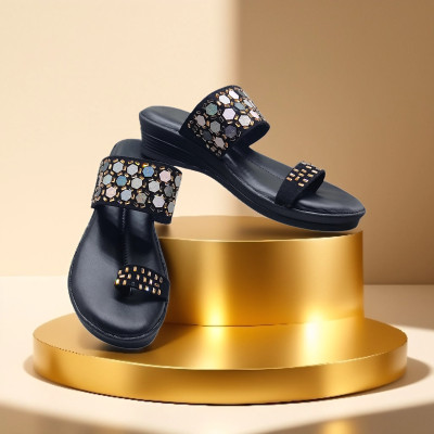 Dream Makers Women Heels(Black , 7)