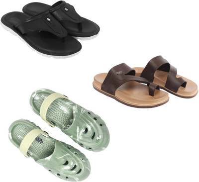 Vomoya Men Sandals(Black, Brown, Olive , 10)