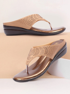 Picktoes PT-S135 Lightweight Comfort Summer Trendy Premium Stylish Party disigin Women Heels(Gold , 5)