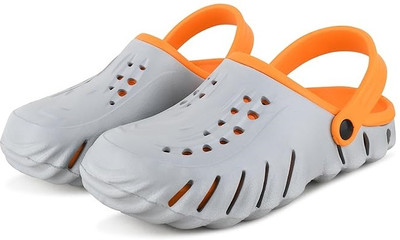 Orvax Men Clogs(Orange , 8)