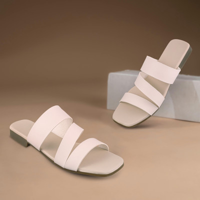 Fambells Women Flats(Off White , 7)