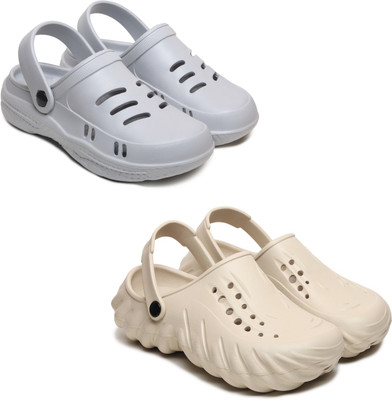 Trottis Men Sandals(Grey, Beige , 8)