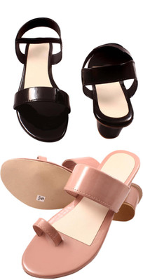 Goraiya Women Flats(Black, Pink, Red , 5)