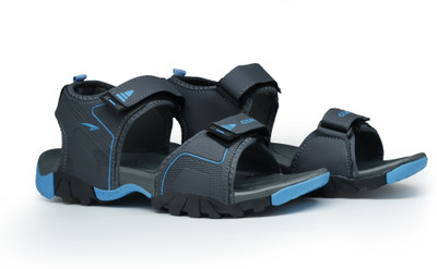 asian Men Sandals(Grey, Blue , 7)