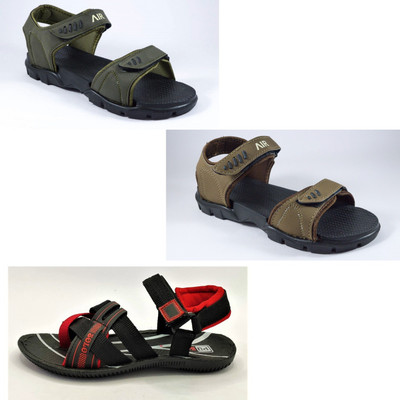 Classica Men Sandals(Green, Brown, Black, Red , 8)