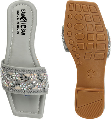 Bambam Women Flats(Grey , 8)