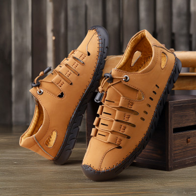 TR Men Sandals(Tan , 7)