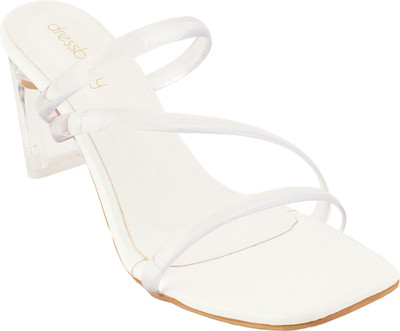 Dressberry Women Heels(White , 6)