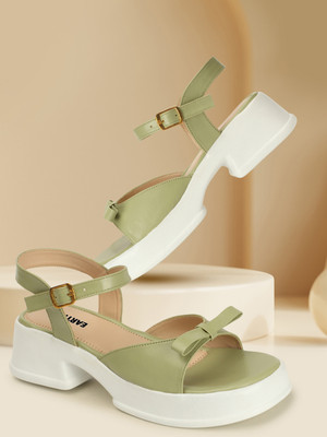 Earth Step Women Heels(Green , 8)