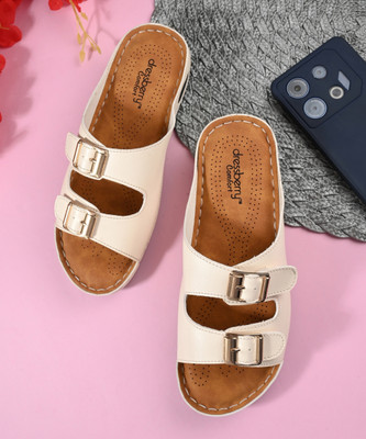 Dressberry Women Flats(Off White , 5)