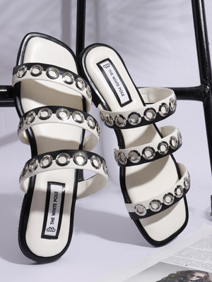 The White Pole Women Flats(Black , 7)
