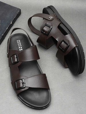 HERE&NOW Men Sandals(Brown , 11)