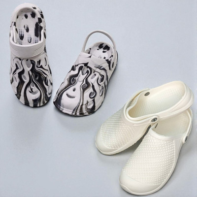 Monrav Men Clogs(Off White, White , 8)