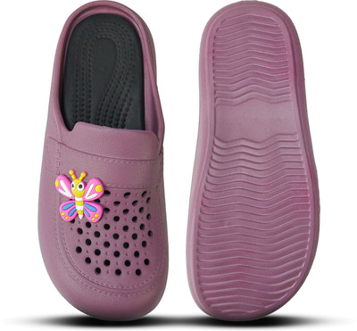 FASMANIA Women Clogs(Purple , 6)