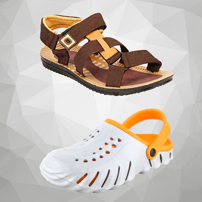 Orvax Men Clogs(Orange , 9)