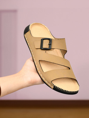 TARKIZ Men Sandals(Beige , 8)