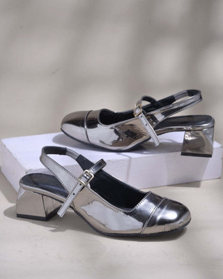 jm looks Women Heels(Grey , 7)