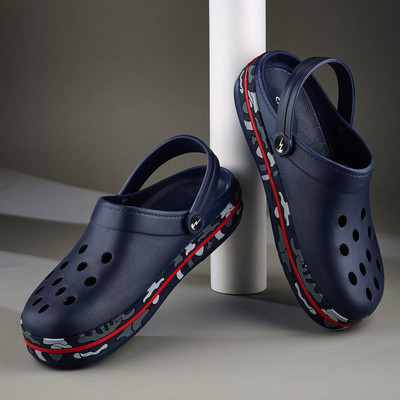 CAMPUS GC-4001 Men's Slippers | Classic Design | Comfortable & Cushioned | Slip-On Men Clogs(Navy , 6)