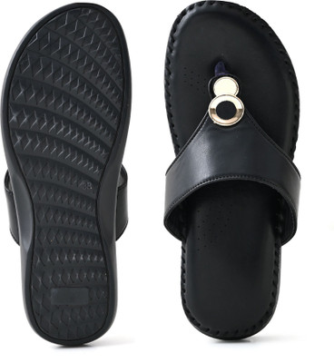 HELEEY Women Flats(Black , 5)