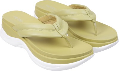 METRO Women Wedges(Yellow , 5)