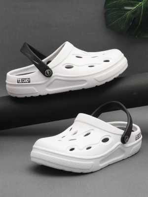 TOE CANDY Men Clogs(White , 9)