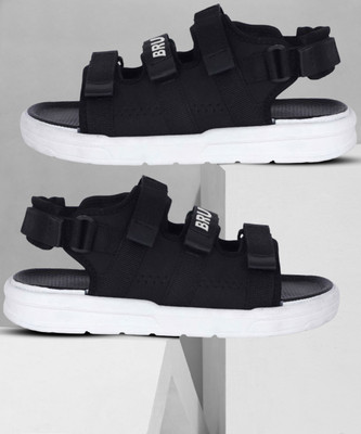 BRUTON Men Sandals(Black , 7)