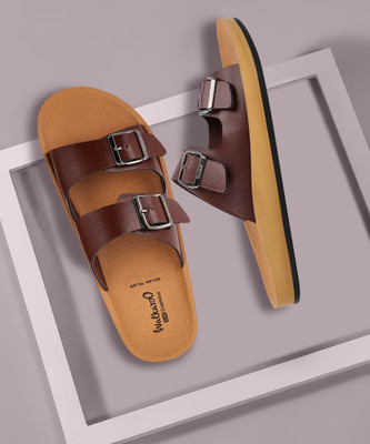 WALKAROO Men Sandals(Brown , 10)