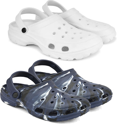 SHOEFLY Men Sandals(White, Blue , 8)