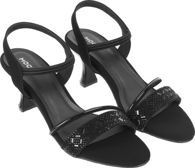 MOCHI Women Heels(Black , 6)