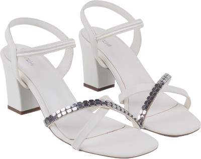 MOCHI Women Heels(White , 3)