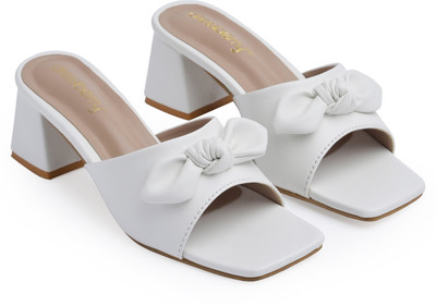 Dressberry Women Heels(White , 8)