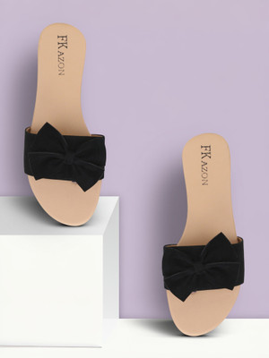 FK AZON Women Flats(Black , 8)