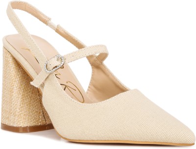 London Rag Women Heels(Beige , 7)