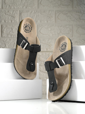 Roadster Men Sandals(Black , 7)