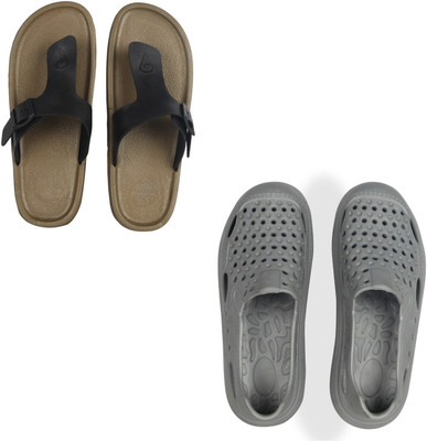 Vomoya Men Sandals(Black, Grey , 10)