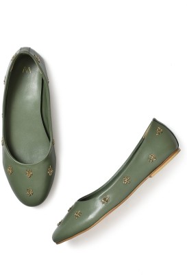 W Women Flats(Green , 5)