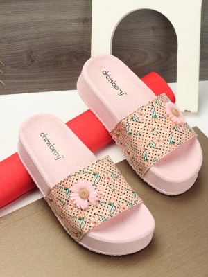 Dressberry Women Wedges(Pink , 9)