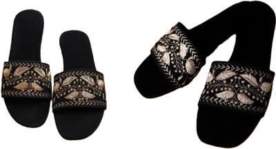 Dualstep Women Flats(Black, Black , 7)