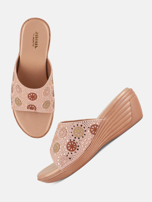 ANOUK Women Wedges(Pink , 4)
