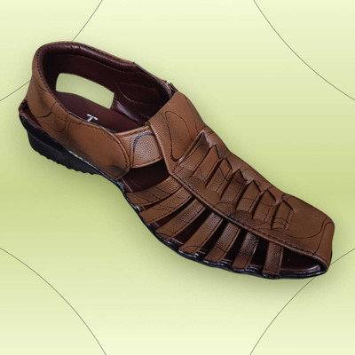 InfiniTrenz Men Sandals(Brown , 5)