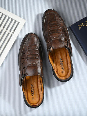 Server Outdoor | Lightweight | Comfort | Stylish Men Sandals(Brown , 9)