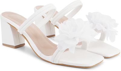 jm looks Women Heels(White , 8)