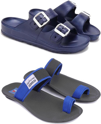 DRACKFOOT Men Slides(Blue , 8)
