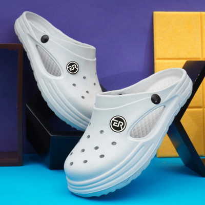 ERANC Men Clogs(White , 7)