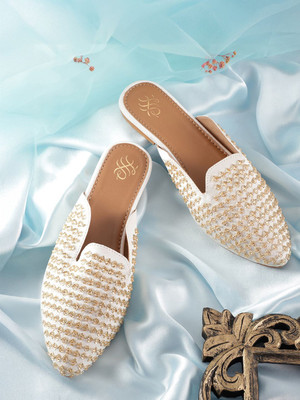 House of Pataudi Women Flats(White , 3)