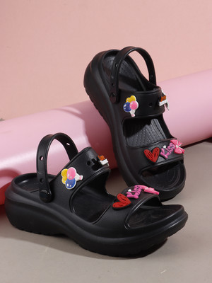 Zapatoz Women Clogs(Black , 4)