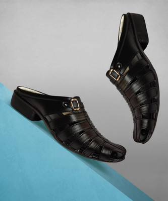 RURAL CRAFT Men Sandals(Black , 9)