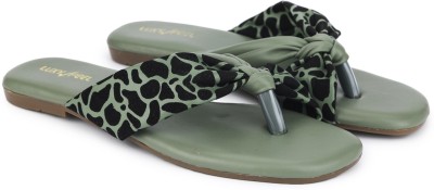 luxyfeel Women Flats(Green , 7)