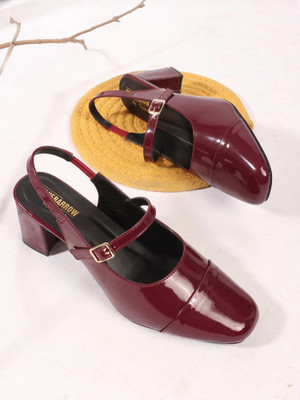 TRYME Women Heels(Maroon , 7)