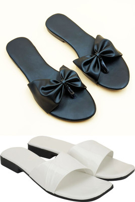 RTC ROYAL TRADING COMPANY Women Flats(White, Black , 7)